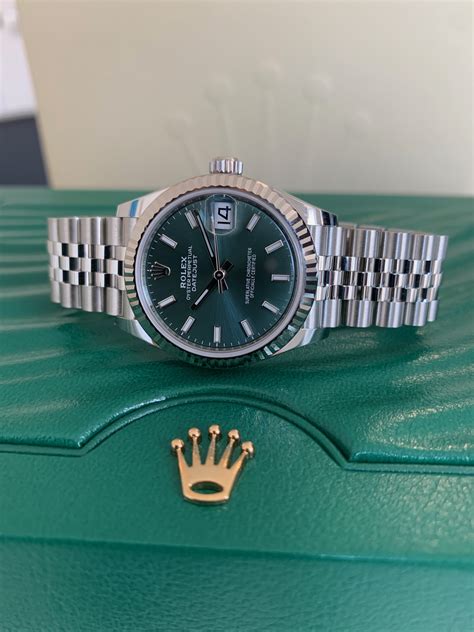 rolex datejust 31 mint green price|Rolex Datejust price guide.